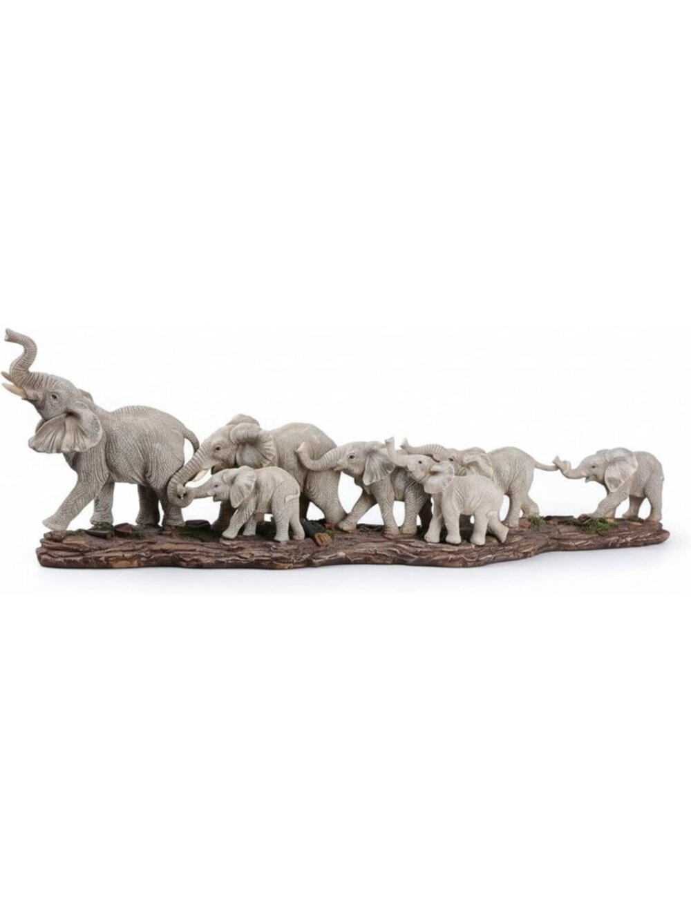 Extra Large Elephant Decor Statue - 15.55" Realistic Safari Figurine for Home